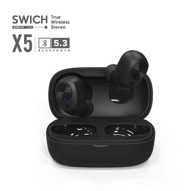SWICH 블루투스 5.3버전 X5 블루투스이어폰 블루투스이어셋 SWBX5, 단일색상, 단일상품